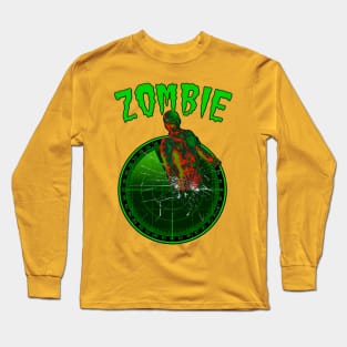 Halloween Air Force: Zombie In The Control Room Long Sleeve T-Shirt